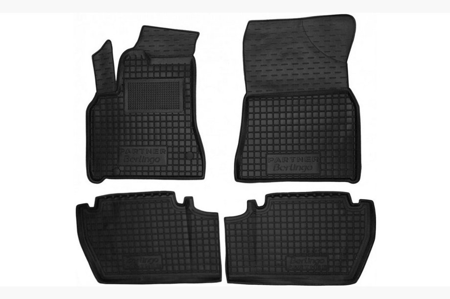 Citroen Berlingo 2008-2018 Gummimatten mit Rand und Armlehne (Autogumm) Image
