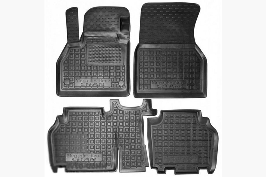 Mercedes Citan 2013-2021 Gummimatten mit Rand (Autogumm) Image