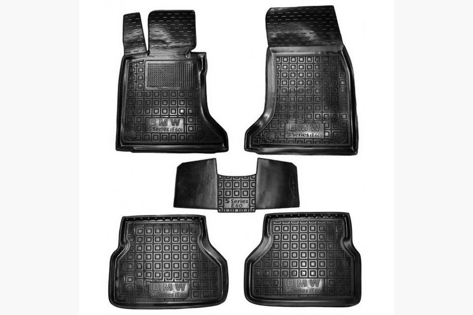 BMW 5 Series E60/E61 2003-2010 Gummimatten mit Rand (Autogumm) Image