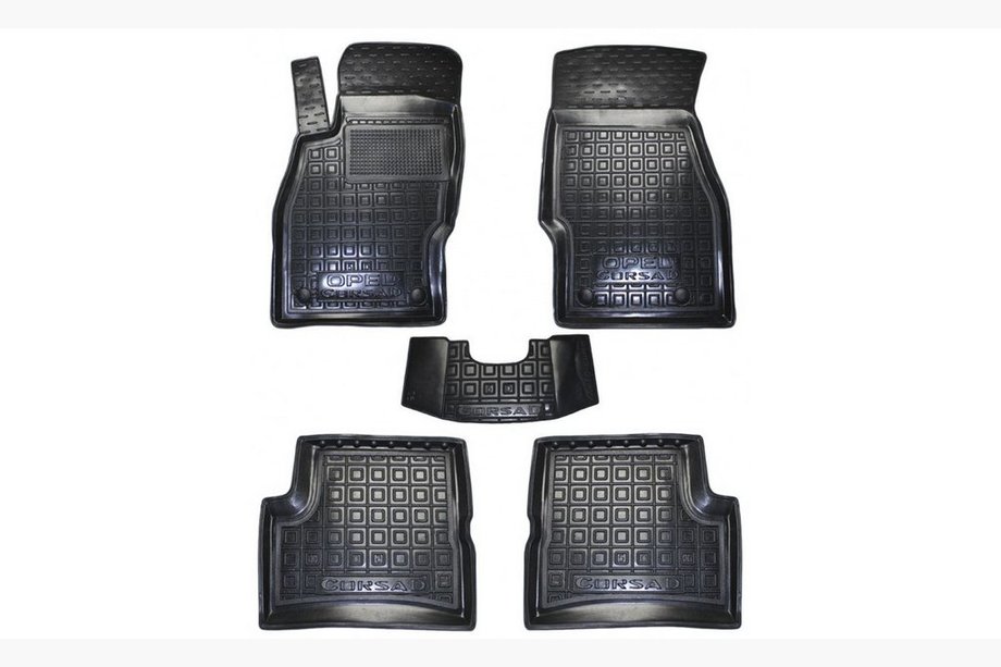 Opel Corsa D 2007-2014 Gummimatten mit Rand 5D (Autogumm) Image