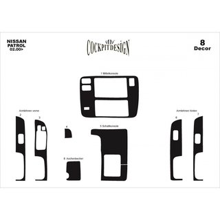 Armaturenbrett Abdeckungen (2000-2004) Nissan Patrol Y61 1997-2011 Foto 4