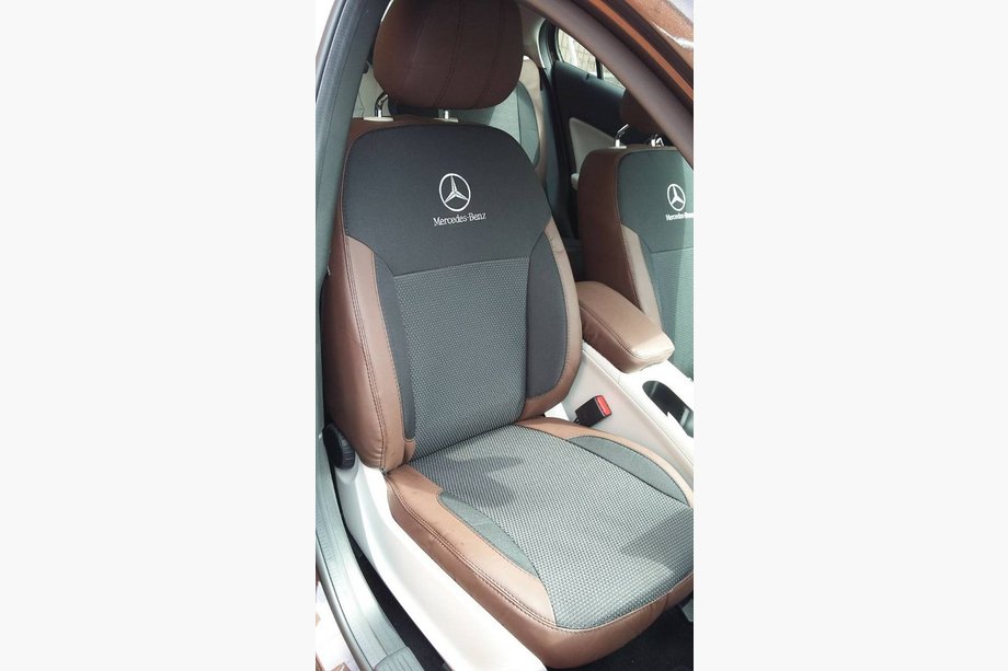 Mercedes A-class W176 2012-2018 Autositzbezüge (Kunstleder↗Stoff, Premium) Image