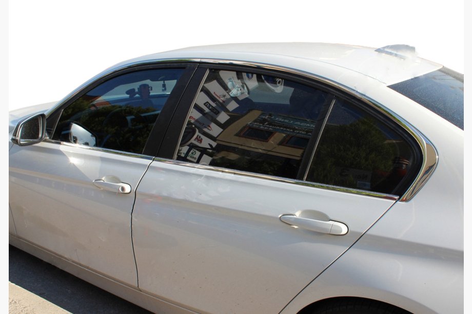 BMW 3 Series F30/F31 2012-2019 Komplette Fensterrahmen Abdeckung (8 Stk, Edelstahl) Image