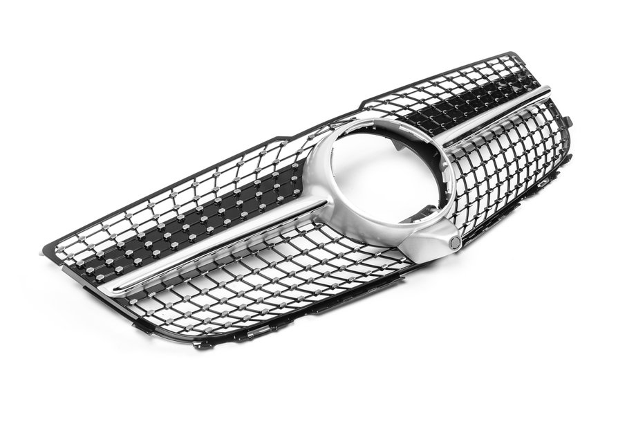 Mercedes GLK class X204 2008-2015 Frontgrill Diamond Silber (2013-2015) Für Kamera Foto 3