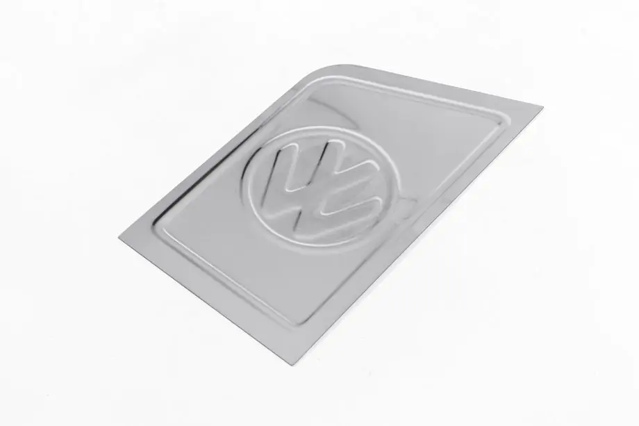 Volkswagen T5 Transporter 2003-2010 Tankdeckel Blende mit VW Logo (Carmos, Edelstahl) Image
