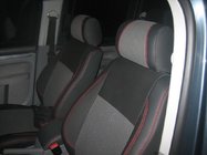 Volkswagen Caddy 2010-2015 Autositzbezüge (Kunstleder↗Stoff, Premium) Vordersitze (1+1) Foto 2