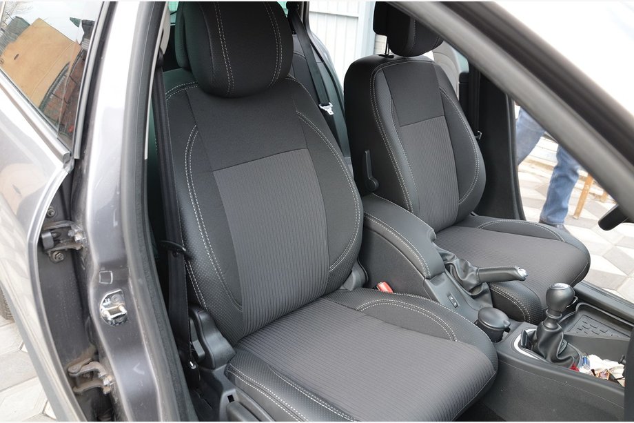 Renault Megane III 2009-2016 Autositzbezüge (Kunstleder↗Stoff, Premium) Image