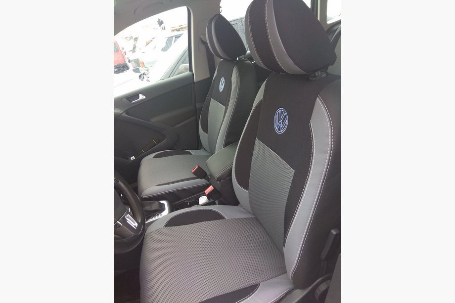 Volkswagen Tiguan 2007-2016 Autositzbezüge (Kunstleder↗Stoff, Premium) Image