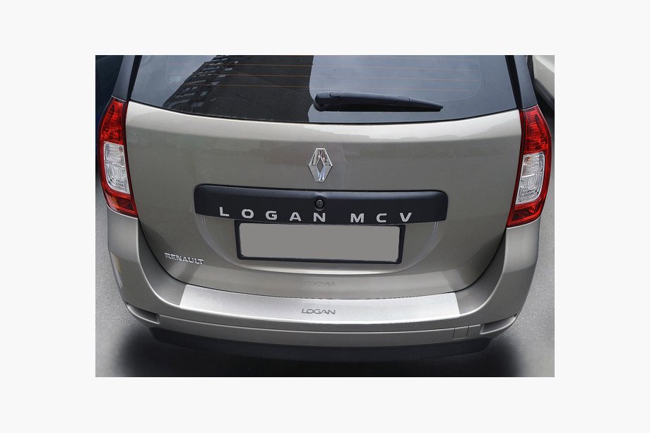 Dacia Logan MCV 2013-2020 Heckstoßstangenschutz mit Kante NataNika (Edelstahl) Image