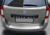 Dacia Logan MCV 2013-2020 Heckstoßstangenschutz mit Kante NataNika (Edelstahl) Foto 1