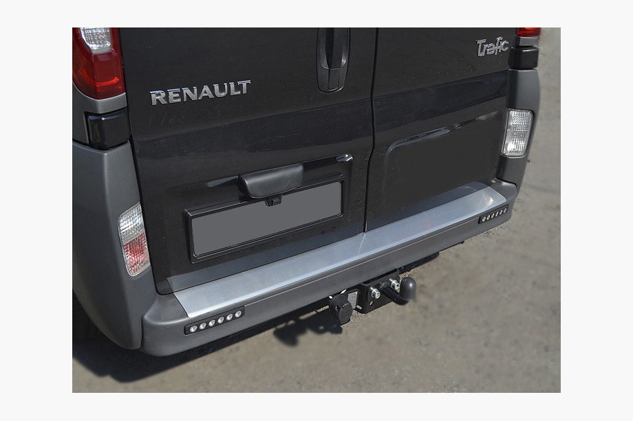 Opel Vivaro 2001–2015 Heckstoßstangenschutz mit Kante Nataniko (Edelstahl) Image