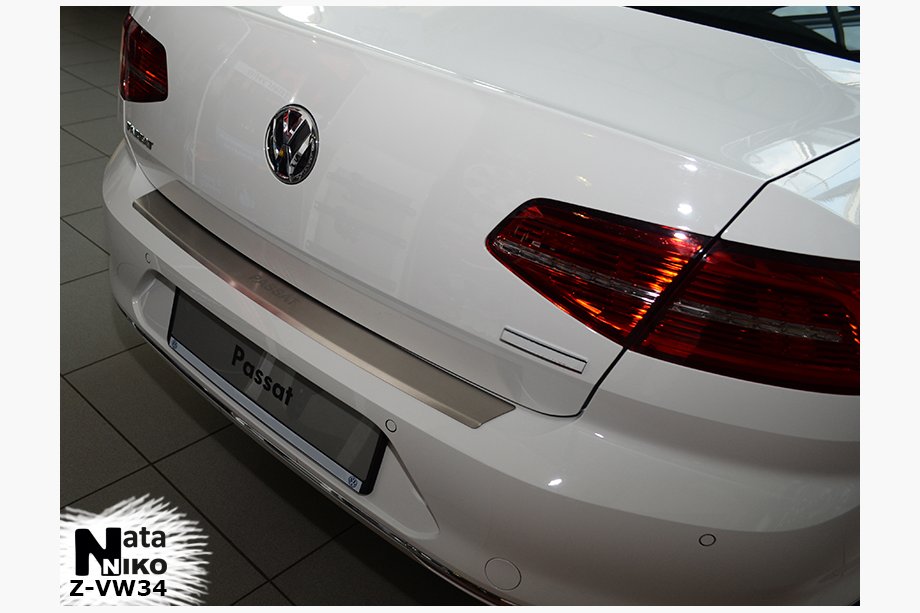 Volkswagen Passat B8 2015-2023 Heckstoßstangenschutz mit Kante Nataniko (Edelstahl) Kombi Image
