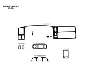 Mitsubishi Pajero Sport 1996-2007 Armaturenbrett Abdeckungen (2002-2007) Carbon Foto 3
