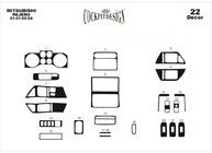 Mitsubishi Pajero Wagon III 1999-2006 Armaturenbrett Abdeckungen (Meric) Aluminium Foto 2