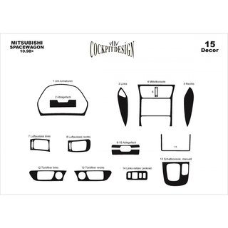 Armaturenbrett Abdeckungen Mitsubishi Space Wagon 1998-2004 Foto 2