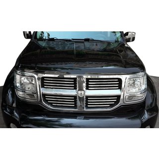 Chrom Zierleisten für Kühlergrill (Edelstahl) Dodge Nitro 2006-2011 Foto 1