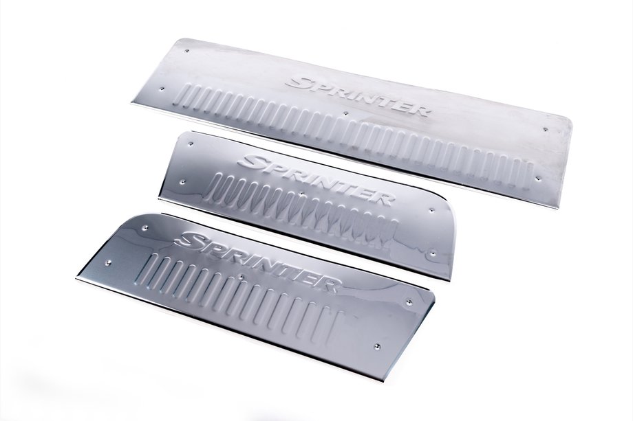 Mercedes Sprinter W906 2006–2018 Einstiegsleisten innen Carmos V3 (3 Stk, Edelstahl) Image