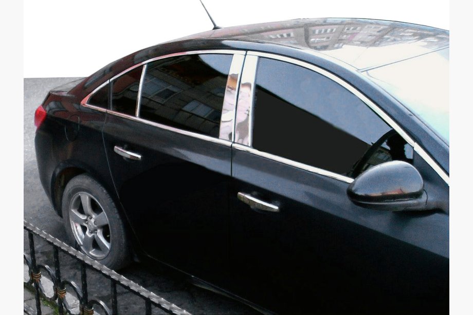 Fiat Albea 2002-2012 Edelstahl Türsäulen Zierleisten (4 Stk) Image