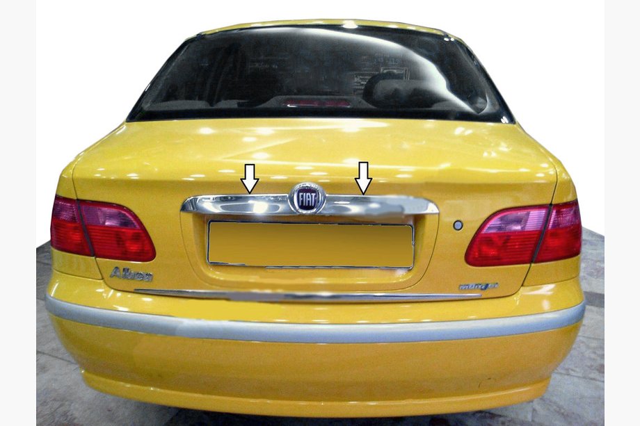 Fiat Albea 2002-2012 Chromleiste über dem Kennzeichen (Edelstahl) Foto 1