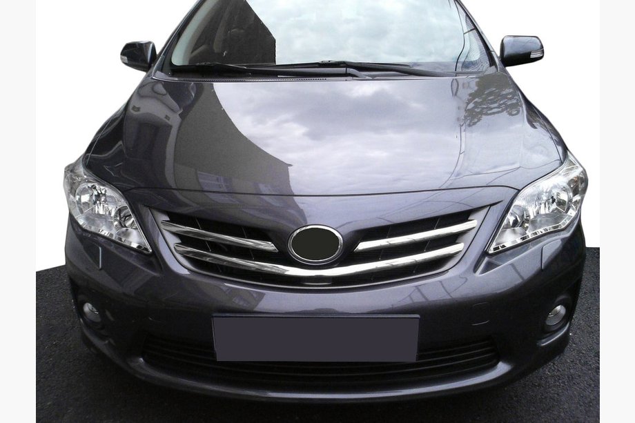 Toyota Corolla 2007-2013 Chrom Kühlergrill Abdeckungen (2010-2013, 3 Stk, Edelstahl) Image