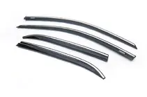 Hyundai I-20 2014-2020 Windabweiser mit Chromleiste (4 Stk, Niken) Foto 1