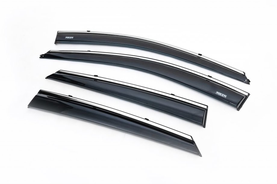 Hyundai IX-35 2010-2015 Windabweiser mit Chromleiste (4 Stk, Niken) Image