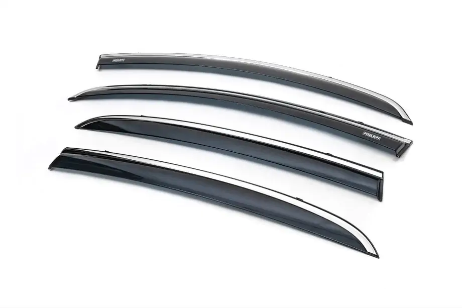 Opel Corsa D 2007-2014 Windabweiser mit Chromleiste (4 Stk, Niken) Image