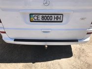 Mercedes Vito W639 2004-2014 Heckstoßstangenschutz mit Kante (DDU, Kunststoff) Foto 3