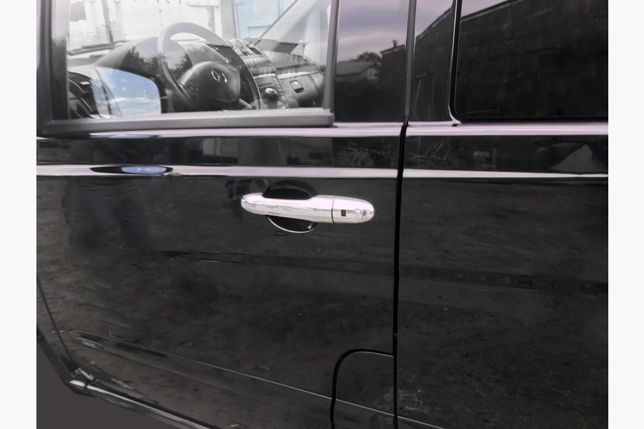 Mercedes Viano 2004-2014 Edelstahl Türgriffblenden 4 Stk, OmsaLine - Italienischer Edelstahl Image