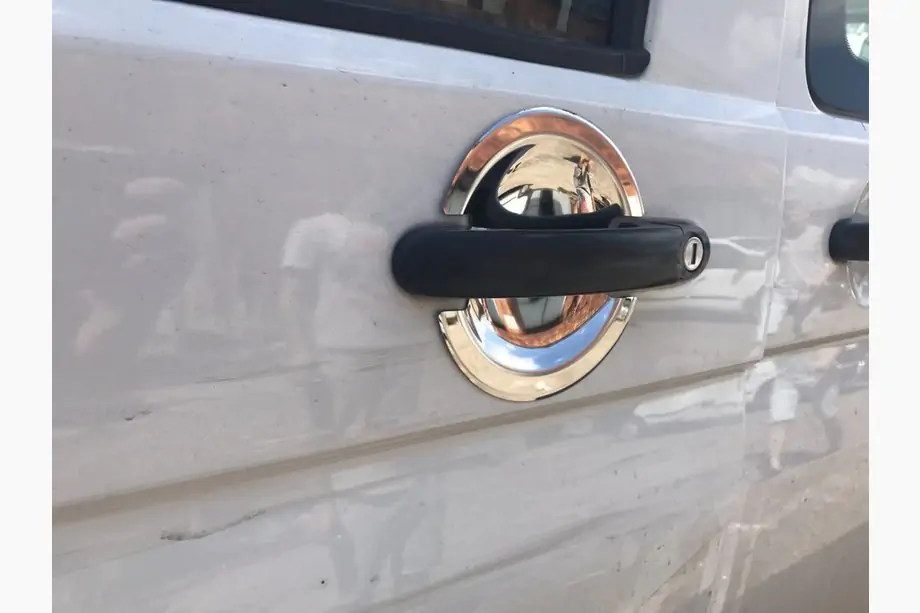 Volkswagen Caddy 2004-2010 Edelstahl Griffschalen unter Türgriffe (3 Stk) Carmos - Türkischer Stahl, 3 Stk Image