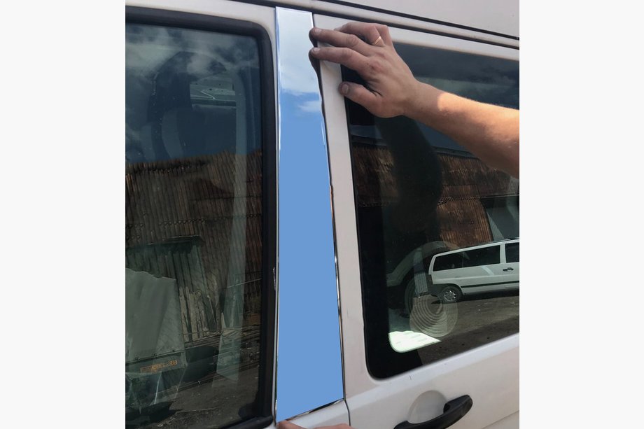 Volkswagen T5 Transporter 2003-2010 Sonderangebot! Chromleisten für B-Säule (linke Seite) Image