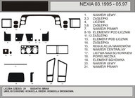 Daewoo Nexia 1995-2016 ANGEBOT! Armaturenbrett Blenden in Holzoptik (1995-1997) Foto 1