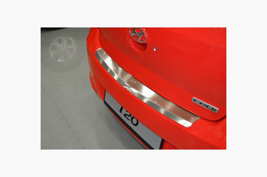 Hyundai I-20 2008-2012 Heckstoßstangenschutz mit Kante Nataniko (Edelstahl) Image