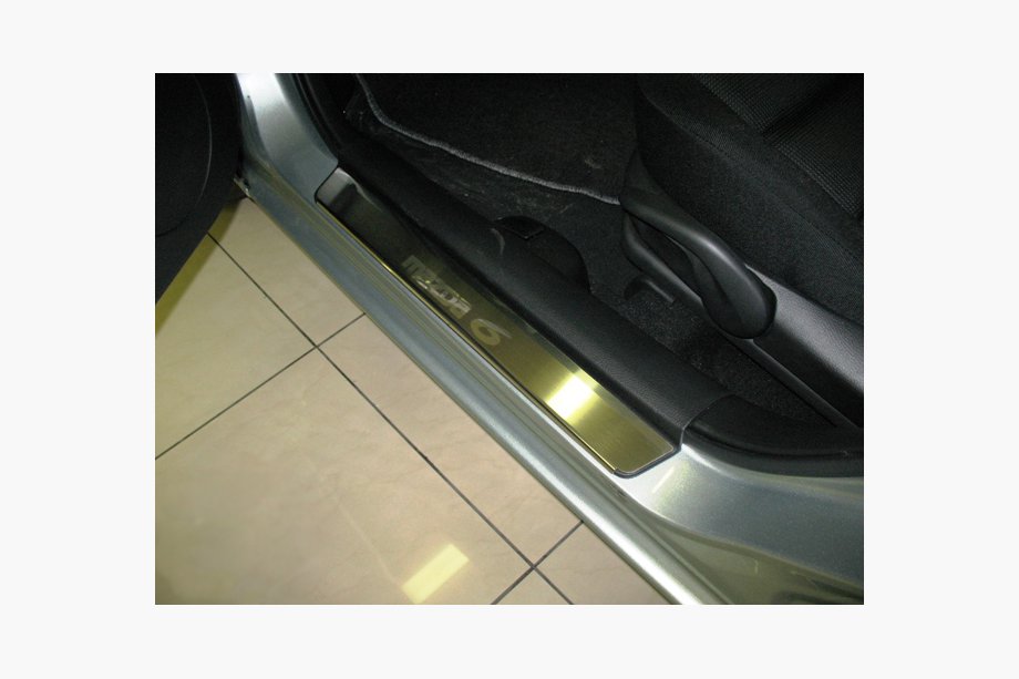 Mazda 6 2003-2008 Einstiegsleisten Abdeckungen Nataniko (4 Stk., Edelstahl) Premium - 3M Klebeband, 0.8 mm Image