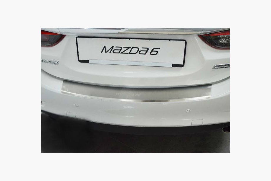 Mazda 6 2012-2024 Heckstoßstangenschutz mit Kante Nataniko (4D, Edelstahl) Image