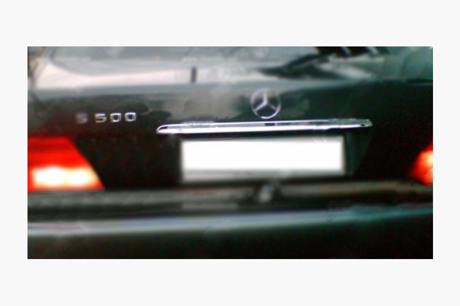 Mercedes S-class W140 1991-1998 Chromleiste über dem Kennzeichen (Edelstahl) Image