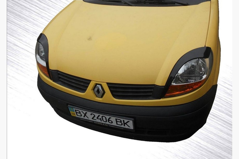 Renault Kangoo 1998-2008 Scheinwerferblenden (2 Stk., Schwarzes ABS) (2003-2008) Schwarz Matt Image