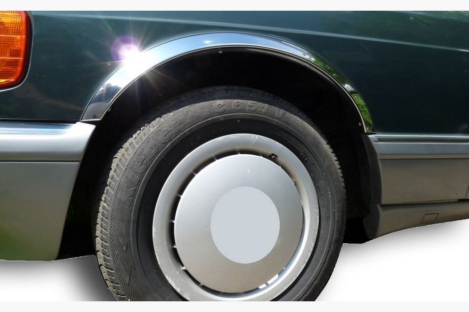 Mercedes S-class W126 1979-1991 Radlaufleisten Edelstahl (4 Stk) Image