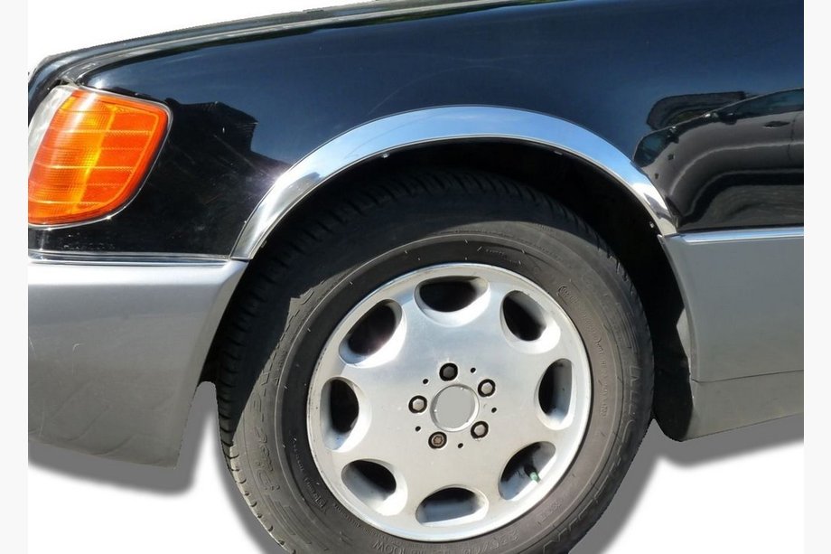 Mercedes S-class W140 1991-1998 Radlaufverkleidungen (Short/Long, 4 Stk, Edelstahl) Image