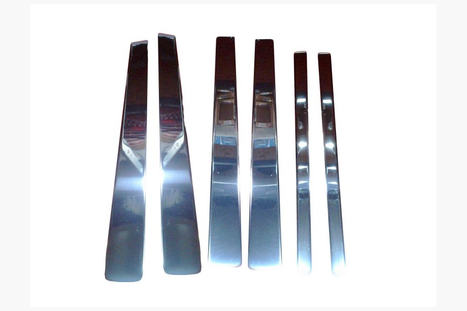 Mitsubishi Pajero Wagon IV 2006-2021 Edelstahl Türsäulen Abdeckungen (6 Stk) Image