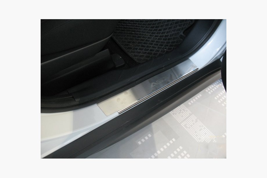 Mitsubishi ASX 2010-2023 Einstiegsleisten Abdeckungen Nataniko (4 Stk., Edelstahl) Premium - 3M Klebeband, 0.8 mm Image