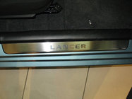 Mitsubishi Lancer 9 2004-2008 Einstiegsleisten Abdeckungen Nataniko (4 Stk., Edelstahl) Einstiegsleisten Abdeckungen NataNika Standard (4 Stk, Edelstahl) Foto 1