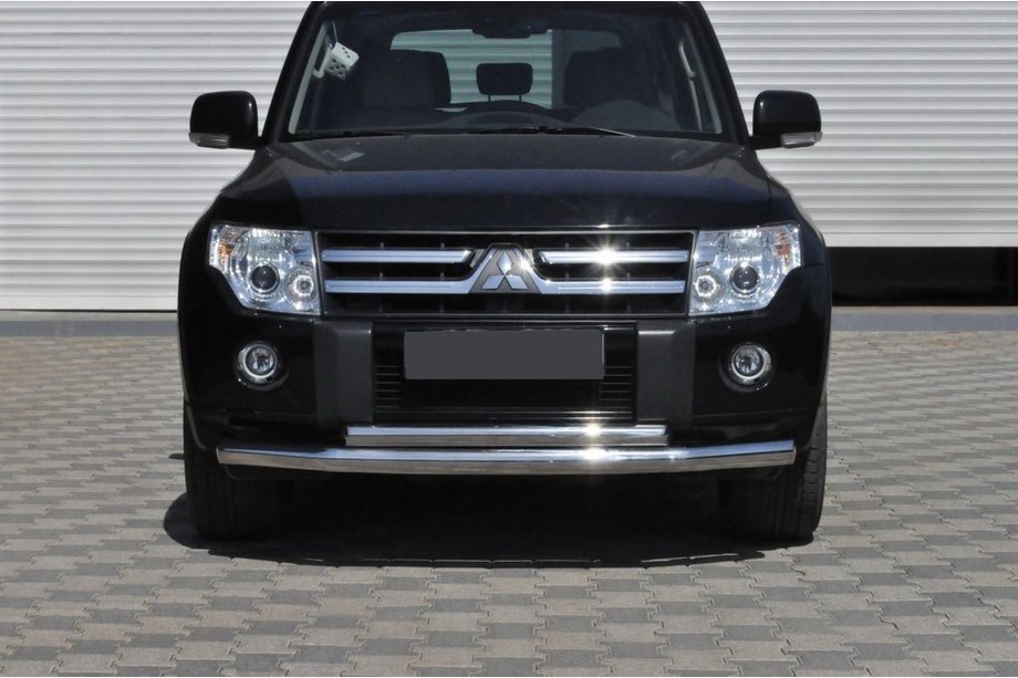 Mitsubishi Pajero Wagon IV 2006-2021 Frontschutzbügel ST014 (Edelstahl) 60/42 mm Image