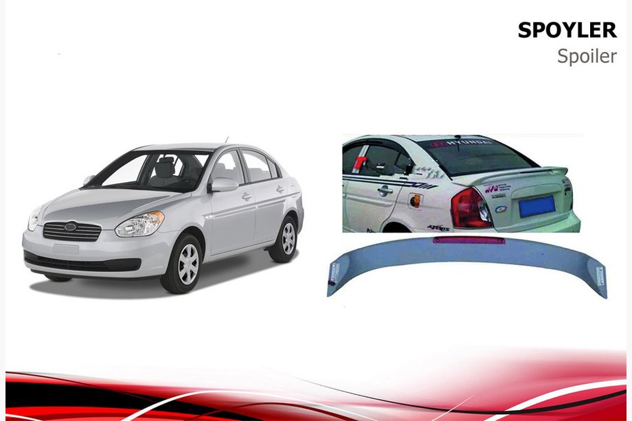 Hyundai Accent 2006-2010 Heckspoiler Niken (grundiert zum Lackieren) Image