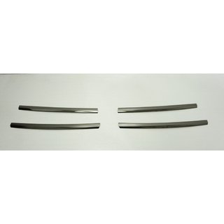 Grill Blenden Schwarz Chrom 2015-2019 (4 Stk, Edelstahl) Volkswagen T6 2015-2024 Foto 2