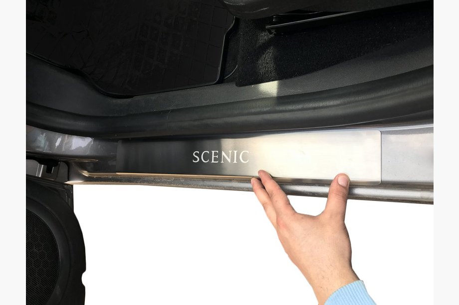Renault Scenic/Grand 2009-2016 Einstiegsleisten Abdeckungen Nataniko (4 Stk., Edelstahl) Standard - Lohmann Band, 0,5 mm Image