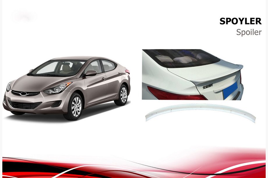 Hyundai Accent 2011-2017 Heckspoiler Niken V1 (grundiert zum Lackieren) Image