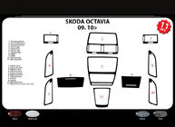 Skoda Octavia II A5 2010-2013 Armaturenbrett Abdeckungen (Meric, Türkei) Aluminium Foto 5