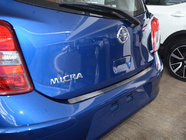 Nissan Micra K13 2011-2016 Heckstoßstangenabdeckung Natanika (Edelstahl) Foto 1
