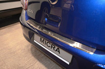 Nissan Micra K13 2011-2016 Heckstoßstangenschutz mit Kante Nataniko (Edelstahl) Foto 1